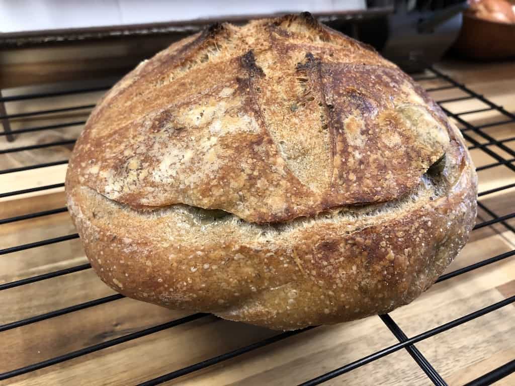 olive and herb sourdough