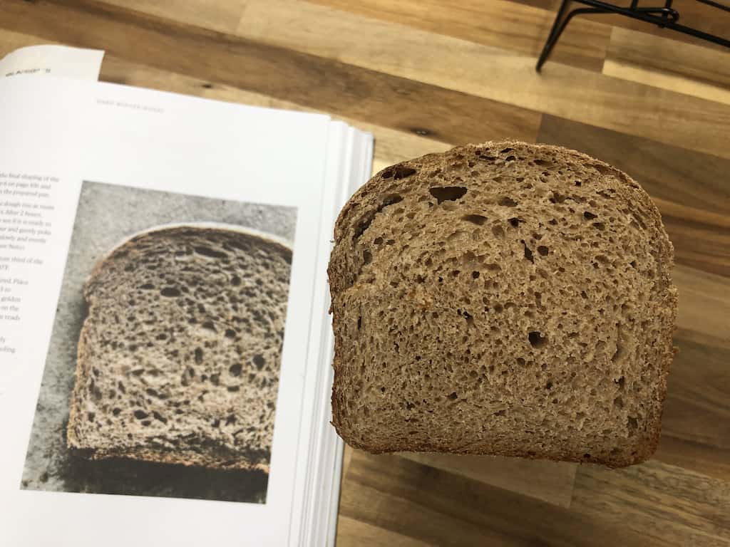 comparing to the stone ground flour cookbook image of the Piedmont loaf 